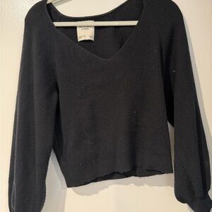 Abercrombie & Fitch Classic Black V-Neck Sweater. Size small